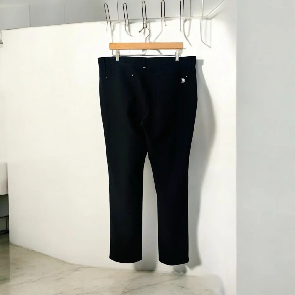FJ Men’s Classic Navy Blue Golf Pants with White Stitching